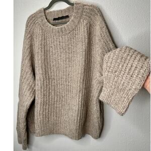 Eugene Ong Hand Knit Beige Chunky Knit Long Sleeve Sweater L